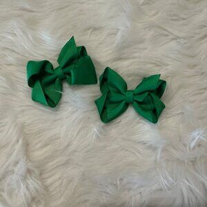 SET of Green Boutique Bows   7702  Handmade NWT Boutique